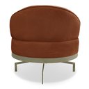 Ver imagem 6 de Kit 2 Poltronas Decorativa Andromeda Linho Bouclê Marrom Base Giratória de Ferro - Pallazio