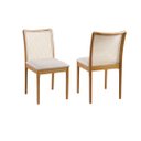 Ver imagem 1 de Kit 2 Cadeiras de Jantar Londres com Tela Madeira Maciça