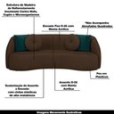 Ver imagem 3 de Sofá Decorativo 288cm com Almofadas Redondas Clarke PU Marrom - Gran Belo