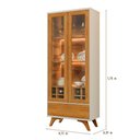 Ver imagem 1 de Cristaleira Adega Reflecta 2 Portas de Vidro C- Led - Mavaular Off White-naturalle