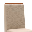 Ver imagem 4 de Conjunto com 4 Cadeiras Estofadas para Mesa de Jantar Sara MDF Freijó Veludo Creme DJ Móveis
