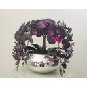 Ver imagem 3 de Arranjo Com 4 Orquídeas Artificiais Roxa Realistas Com Vaso