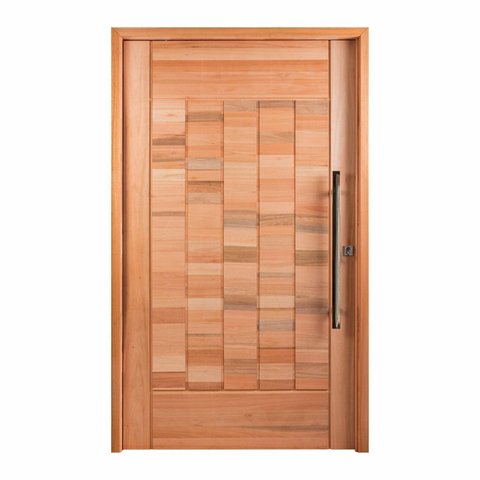 Kit Porta Pivotante Maciça de Eucalipto 214x109x14cm PM97 Cruzeiro Portas