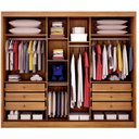 Ver imagem 2 de Guarda Roupa Casal Londres 3 Portas com Espelho 6 Gavetas Cinamomo - Novo Horizonte