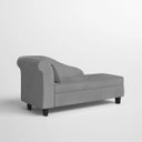 Ver imagem 3 de Recamier Diva França 1,40m Suede Cinza - Clique Decorações