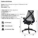 Ver imagem 2 de Cadeira Ergonômica Diretor Preta Giratória Ajustável