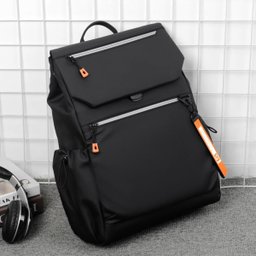 Mochila de Nylon Impermeável Masculina Escolar Trabalho:preto - 3