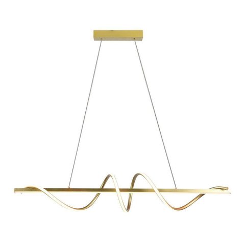 Lustre Pendente Taschibra Union Led Bivolt Dourado 3000k Luz Amarela 15051049