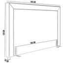 Ver imagem 4 de Cabeceira Cama Box Casal King 195cm P05 Berlim Cinza Escuro