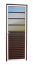 Ver imagem 1 de Porta de Cozinha Alumínio 80 Esq L25 V.Refl.Mix Corten Brimak