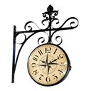 Ver imagem 1 de Relógio de Parede Vintage Dupla Face Estação de Trem Retro