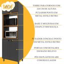 Ver mais imagens de Cozinha Completa Bariloche 12 Portas 2 Gavetas com Vidro 100% MDF Chumbo - Indékes