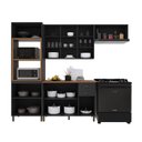 Ver imagem 3 de Cozinha Completa Bariloche 12 Portas 2 Gavetas com Vidro 100% MDF Chumbo - Indékes