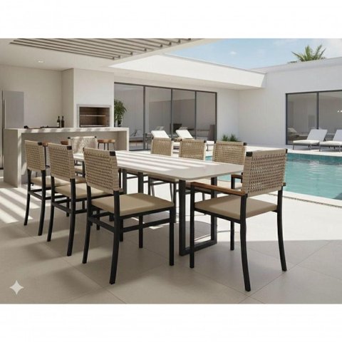 Conjunto Área Externa 8 Cadeiras Summer Náutic - Solara