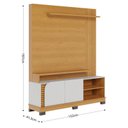 Ver imagem 2 de Estante Home Theater Jurerê 1.5 Naturale Off White Matte - Colibri