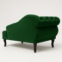 Ver imagem 4 de Chaise Recamier 150 Cmem Veludo Pés Luis Xv Capitonê de Luxo