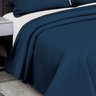 Cobre Leito Casal Roupa De Cama Colcha Kit 3 Peças - Azul-marinho - 3