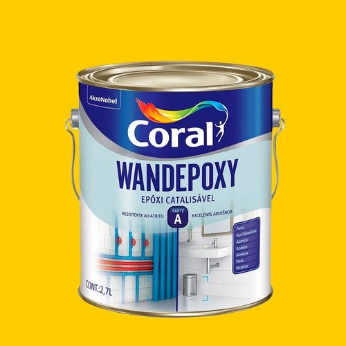 Tinta Wandepox para Pisos ,azulejos,metal C/catalisador 2,7l:cinza Medio - 18