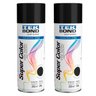 Kit 2 Latas Tinta Spray Cor Preto Fosco Uso Geral Tekbond - 1