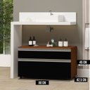 Ver imagem 4 de Armário de Banheiro com Rodinhas Multifuncional Safira 80 Cm:preto