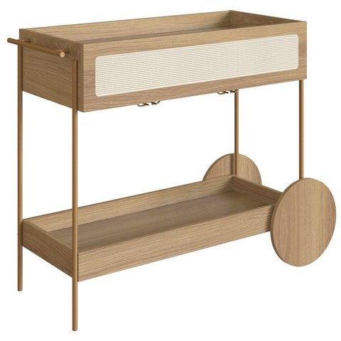 Carrinho Bar Porta Taças 110 Cm Pes Metal Oslo 28964 Hanover Artesano
