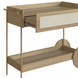 Carrinho Bar Porta Taças 110 Cm Pes Metal Oslo 28964 Hanover Artesano - 6