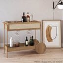 Ver imagem 7 de Carrinho Bar Porta Taças 110 Cm Pes Metal Oslo 28964 Hanover Artesano