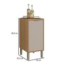 Ver imagem 4 de Balcão de Cozinha 40 Cm Colors 1 Porta 100% Mdf Freijó/níquel - Kits Paraná