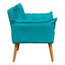 Ver imagem 4 de Poltrona Decorativa Opala 1 Lugar Suede Azul Turquesa - SeLiga Shop