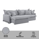 Ver imagem 5 de Sofá Cama Leona Retrátil e Reclinável 230 Cm Braço 15 Cm Meu Sofá Online