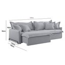 Ver imagem 2 de Sofá Cama Leona Retrátil e Reclinável 230 Cm Braço 15 Cm Meu Sofá Online