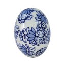 Ver imagem 1 de Ovo de Páscoa Decorativo 8x5cm Porcelana Azul e Branca B