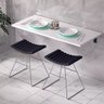 Mesa Dobrável Retrátil de Parede 90x38 Suspensa Escritório Cozinha:branco - 3
