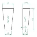 Ver imagem 2 de Kit 3 Vaso Planta 60x30 Trapézio Parede Polietileno BGPLASTICOS V17 CINZA CIMENTO 004