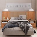 Ver imagem 2 de Cabeceira Casal Extensível 2 Mesas com Gaveta Lucius