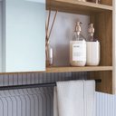 Ver imagem 5 de Armario para Banheiro 01 Porta com Espelho 80cm Mel Proddy