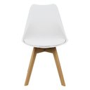 Ver imagem 3 de Kit 2 Cadeiras Eames Eiffel Leda Saarinen Design Branco para Mesa de Jantar Sala Cozinha Única Branc