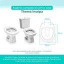 Ver imagem 2 de Tampa Vaso Sanitário Madeira Laqueada Thema Branco para Bacia Incepa