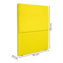 Ver imagem 3 de Cabeceira Solteiro 90 Cm com Frame Luna Suede Amarelo Artte