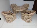 Ver imagem 2 de Conjunto Poltronas com Mesa Jardim Varanda Área Externa Fibra Sintética Tratamento Uv Cor Natural
