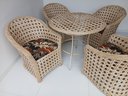 Ver imagem 3 de Conjunto Poltronas com Mesa Jardim Varanda Área Externa Fibra Sintética Tratamento Uv Cor Natural