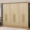 Ver imagem 3 de Guarda Roupa Casal Modulado 238cm com 6 Portas e 3 Gavetas Nero 2064 Genialflex