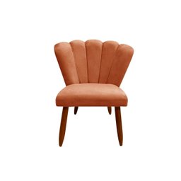 Poltrona Cadeira Pétala Penteadeira - Dritex:suede Terracota - 2