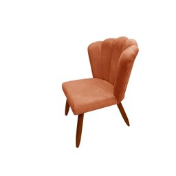 Poltrona Cadeira Pétala Penteadeira - Dritex:suede Terracota - 4