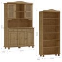 Ver imagem 2 de Cristaleira 5 Portas Estante Livreiro Madeira Maciça Freijo Milani Store