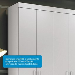 Guarda Roupa 8 Pt e 4 Gv Master New Santos Andirá Branco - 7