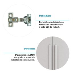 Guarda Roupa 8 Pt e 4 Gv Master New Santos Andirá Branco - 8