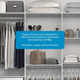 Guarda Roupa 8 Pt e 4 Gv Master New Santos Andirá Branco - 5