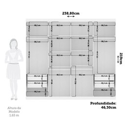 Guarda Roupa 8 Pt e 4 Gv Master New Santos Andirá Branco - 4