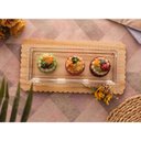 Ver imagem 3 de Conjunto 6 Travessas Porta Doces Rocambole Prato em Cristal Pearl Wolff Retangular